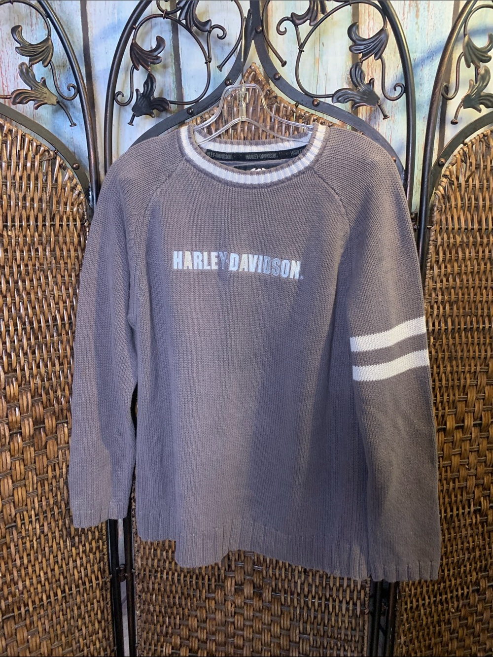 Harley-Davidson Gray Varsity Style Sweater Size S